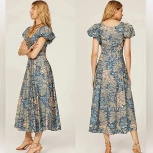 Ulla Johnson Malie Midi Dress in Paradise Lost Print